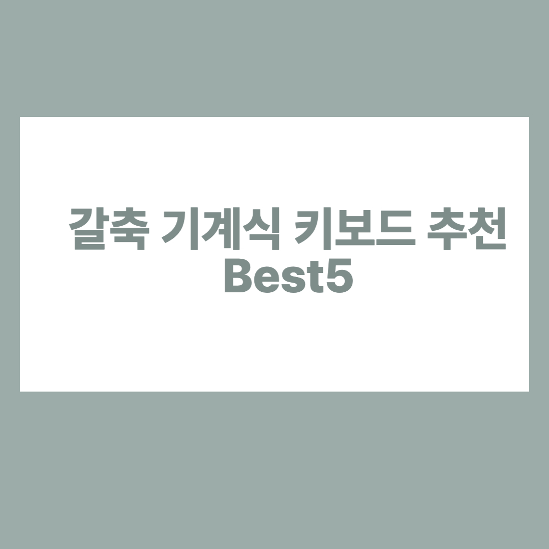 갈축 기계식 키보드
